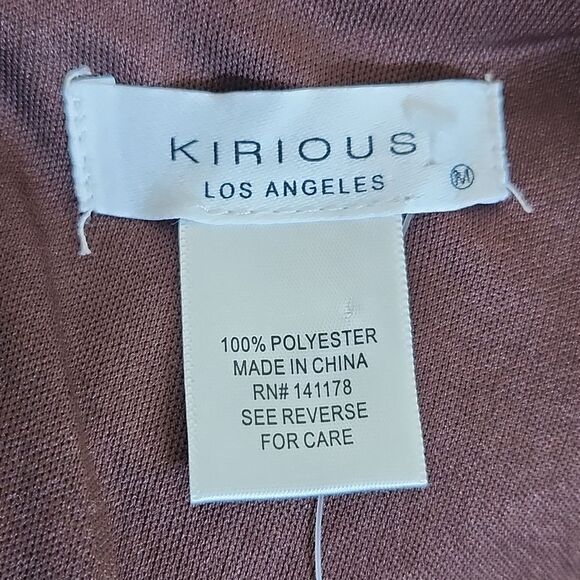 Kirious NWT Come Across It Faux Leather Crop Top, Puff Sleeves, Brown, M - Picture 10 of 11